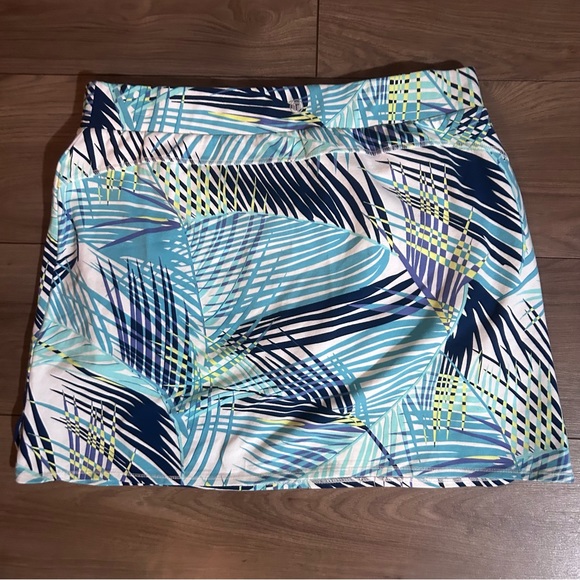 ❤️SALE❤️ T by Talbots Ath Golf Pickleball Skirt Pockets XL Blue Green floral - Picture 4 of 4